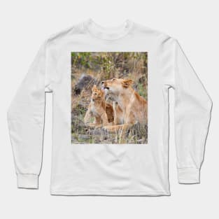 Wash Behind the Ears for Lion Cub Long Sleeve T-Shirt